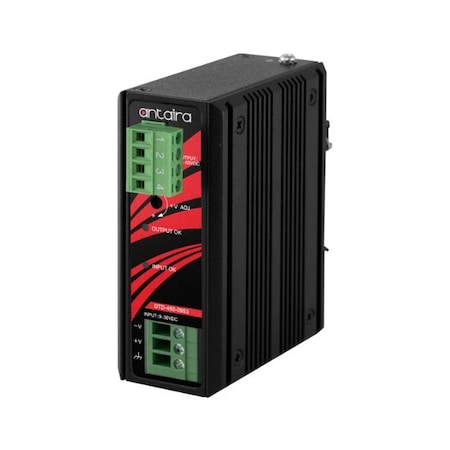 Antaira DC to DC Converter, 9-36V DC to 53V DC, 480VA, 0 Hz, DIN Rail/Wall, Metal DTD-480-0953-T